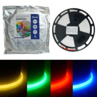Лента светодиодная 120SMD(4040)/м 14.4Вт/м 24В 5000x13x13мм RGB IP68 неоновая LS551 FERON