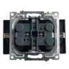 Розетка 2-местная с/з механизм Stekker GLS16-7114-05 250В 16А с защитной шторкой Катрин черный