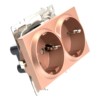 Розетка 2-местная с/з механизм Stekker GLS16-7114-02 250В 16А с защитной шторкой Катрин шампань