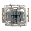Розетка 2-местная с/з механизм Stekker GLS16-7114-02 250В 16А с защитной шторкой Катрин шампань