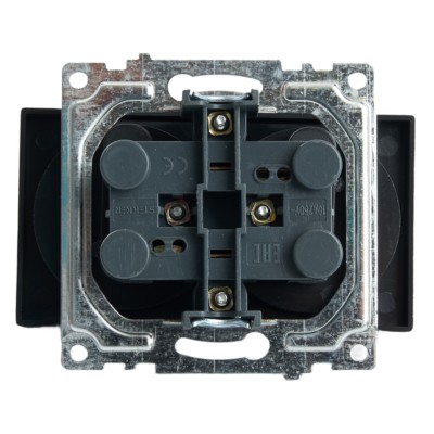 Розетка 2-местная б/з механизм Stekker GLS10-7113-05 250V 10А с защитной шторкой Катрин черный — изображение 6