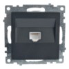 Розетка ПК 1-м RJ-45 механизм Stekker GLS00-7107-05 Катрин черный