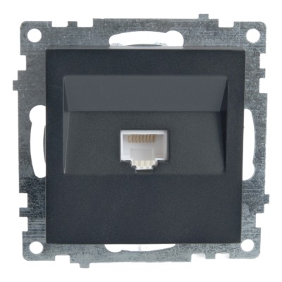 Розетка ПК 1-м RJ-45 механизм Stekker GLS00-7107-05 Катрин черный — изображение 4