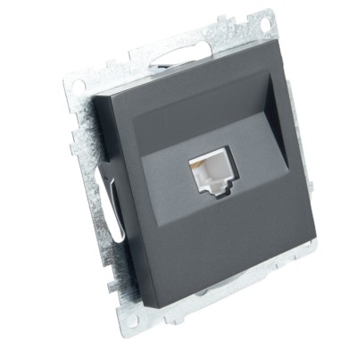 Розетка ПК 1-м RJ-45 механизм Stekker GLS00-7107-05 Катрин черный — изображение 5