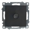 Розетка телевизионная 1-м механизм Stekker GLS00-7108-05 75 Ом 5-862МГц Катрин черный