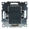 Выключатель 2кл. с инд. механизм Stekker GLS10-7102-05 250В 10А Катрин черный
