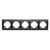 Рамка 5-местная горизонтальная Stekker PPFR00-9005-03 Эрна черный