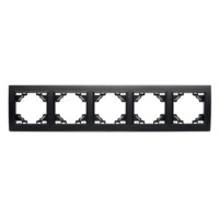 Рамка 5-местная горизонтальная Stekker PPFR00-9005-03 Эрна черный