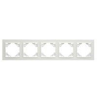 Рамка 5-местная горизонтальная Stekker PPFR00-9005-01 Эрна белый
