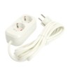 Удлинитель двухместный с/з  Stekker HM06-21-02 3x1мм2 2м Home (У10-001) белый
