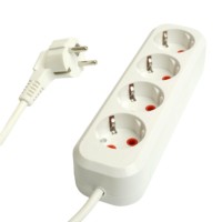 Удлинитель  четырехместный c/з Stekker HM06-40-05 3×1мм2 5м Home (У10-429) белый