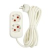Удлинитель двухместный с/з  Stekker HM06-21-03 3x1мм2 3м Home (У10-001) белый