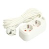 Удлинитель двухместный с/з  Stekker HM06-21-03 3x1мм2 3м Home (У10-001) белый