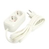 Удлинитель двухместный с/з  Stekker HM06-21-03 3x1мм2 3м Home (У10-001) белый