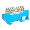 Шина”N” на изоляторе Stekker 6*9 на DIN-рейку 8 выводов синий LD555-69-8