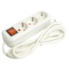 Удлинитель трехместный с/з  с выключ. Stekker HM07-31-02 3x1мм2 2м Home (У16А-002) белый