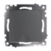 Розетка 1-местная с/з с крышкой (механизм) Stekker GLS16-7112-04 250В 16А с защитной шторкой Катрин графит