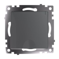 Розетка 1-местная с/з с крышкой (механизм) Stekker GLS16-7112-04 250В 16А с защитной шторкой Катрин графит