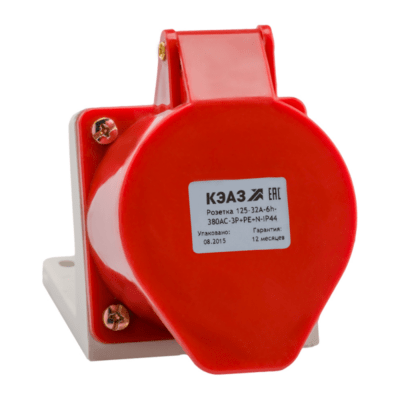 Розетка для монтажа на поверхность 5-32А-6h-380AC-3P+PE+N-IP44
