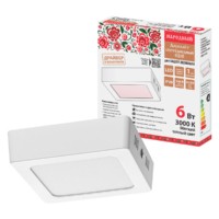 Светильник светодиодный накладной “Даунлайт НАРОДНЫЙ” квадрат СПО (белый) алюминий 24Вт 4000К