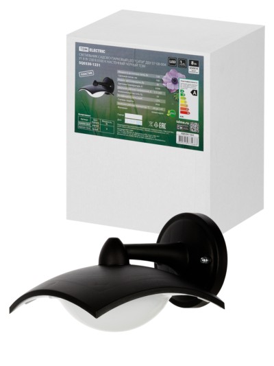 Светильник садово-парковый LED “СИТИ” ДБУ 07-08-004 У1 8 Вт 230 В 6500 К настенный черный TDM