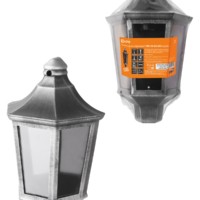 Светильник садово-парковый НБУ 06-60-003 настенный, пластик, расс. поликарбонат, серебро TDM