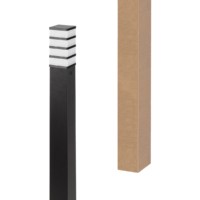 Светильник садово-парковый НТУ 02-100-045 “Инокс 8410” напольный, алюминий, расс.полистирол TDM