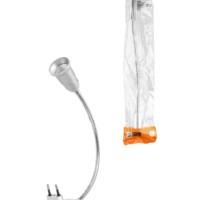 Переходник вилка-Е27 гибкий 300 мм с выключателем, серебро, TDM