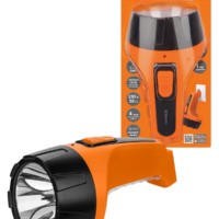 Фонарь «Комета 5» ручной аккумуляторный,  2 Вт 1 светодиод+10 SMD, 0,7 А*ч 230 В вилка, TDM