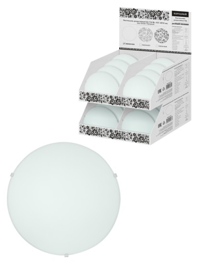 Светильник декоративный СД 1*60 Вт, E27, 250 x125 мм, полукруг, белый, Народный