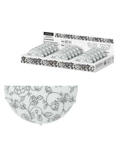 Светильник декоративный СД 1*60 Вт, E27, 250 x125 мм, полукруг, Сатин, Народный