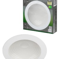 Светильник встраиваемый LED Деко 05, 10 Вт, 3000K, кругл, D170 мм, белый, IP44, TDM
