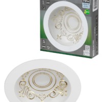 Светильник встраиваемый LED Деко 03, 10 Вт, 4000K, кругл, D170 мм, зол./бел., IP44, TDM