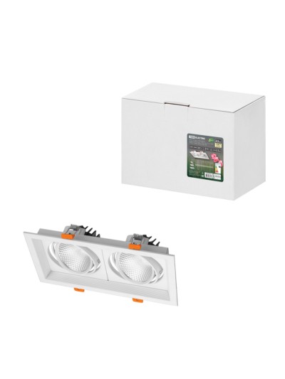 Светильник встраиваемый карданный “Фокус-1” LED CSL-01-2×11-WW 22 Вт, 35°, 3000 К, 80 Ra, IP20, TDM