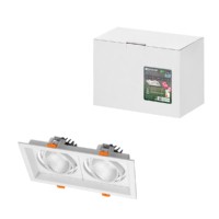 Светильник встраиваемый карданный “Фокус-1” LED CSL-01-2×11-NW 22 Вт, 35°, 4000 К, 80 Ra, IP20, TDM