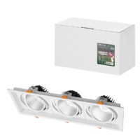 Светильник встраиваемый карданный “Фокус-1” LED CSL-01-3×11-NW 33 Вт, 35°, 4000 К, 80 Ra, IP20, TDM