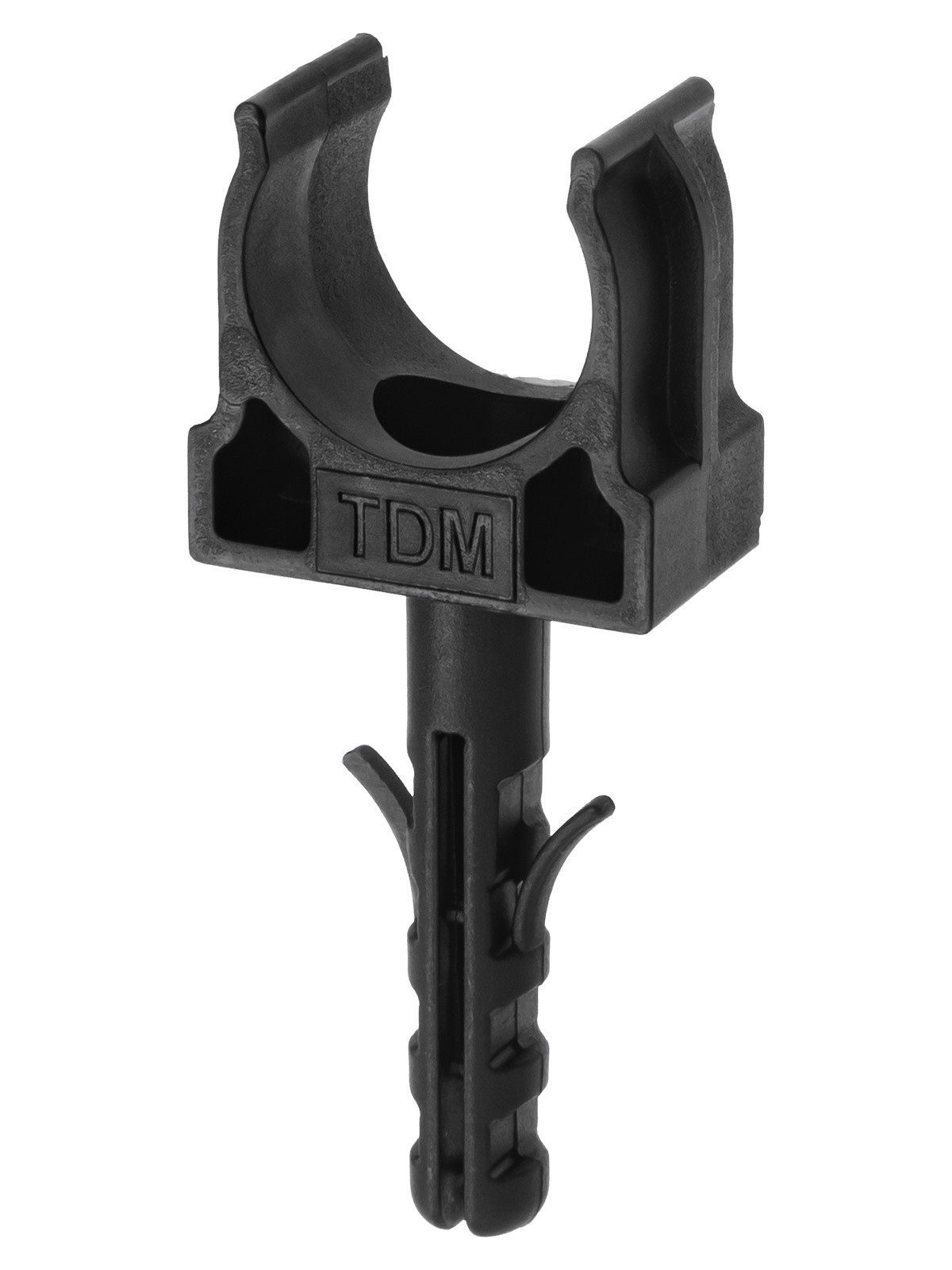 Крепеж-клипса для трубы 16 мм с дюбелем (100 шт.) черная TDM — изображение 2