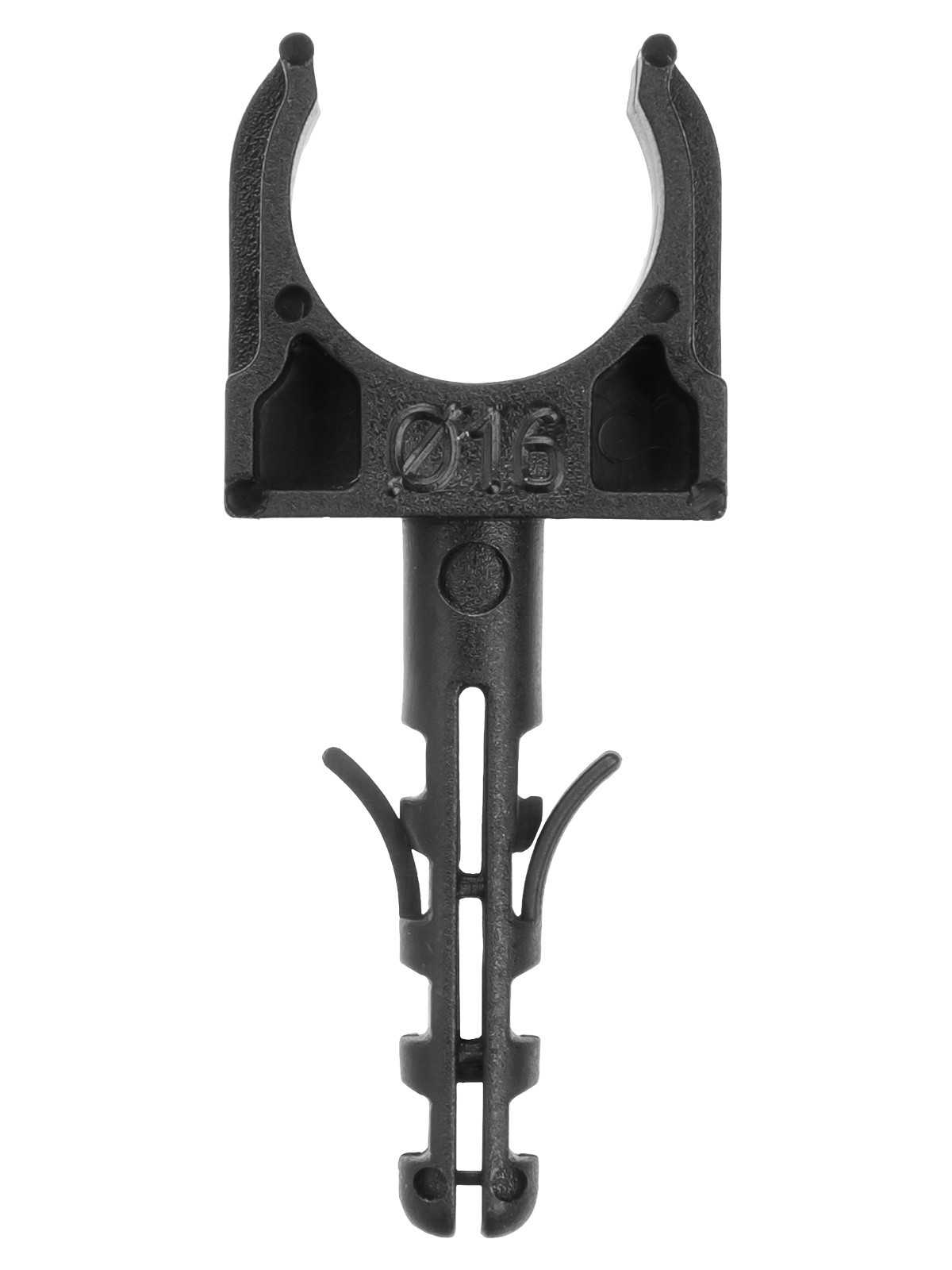 Крепеж-клипса для трубы 16 мм с дюбелем (100 шт.) черная TDM — изображение 3