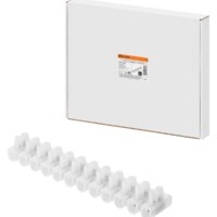 Зажим винтовой ЗВИ-100 полипропилен 6-25мм2 12пар 100°С белый (индивидуальная упаковка) TDM