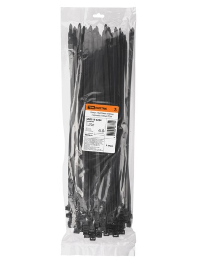 Хомут 7,6х350мм нейлон (черный) (100шт) TDM — изображение 4