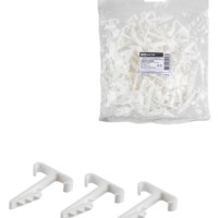 Дюбель-хомут для плоского кабеля Т-образный 2-12 мм белый (100 шт.) TDM