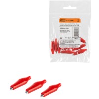 Зажим “крокодил” ЗКИ 3А 40мм в изоляции красный (10шт) TDM