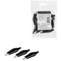 Зажим “крокодил” ЗКИ 10А 56мм в изоляции черный (10шт) TDM