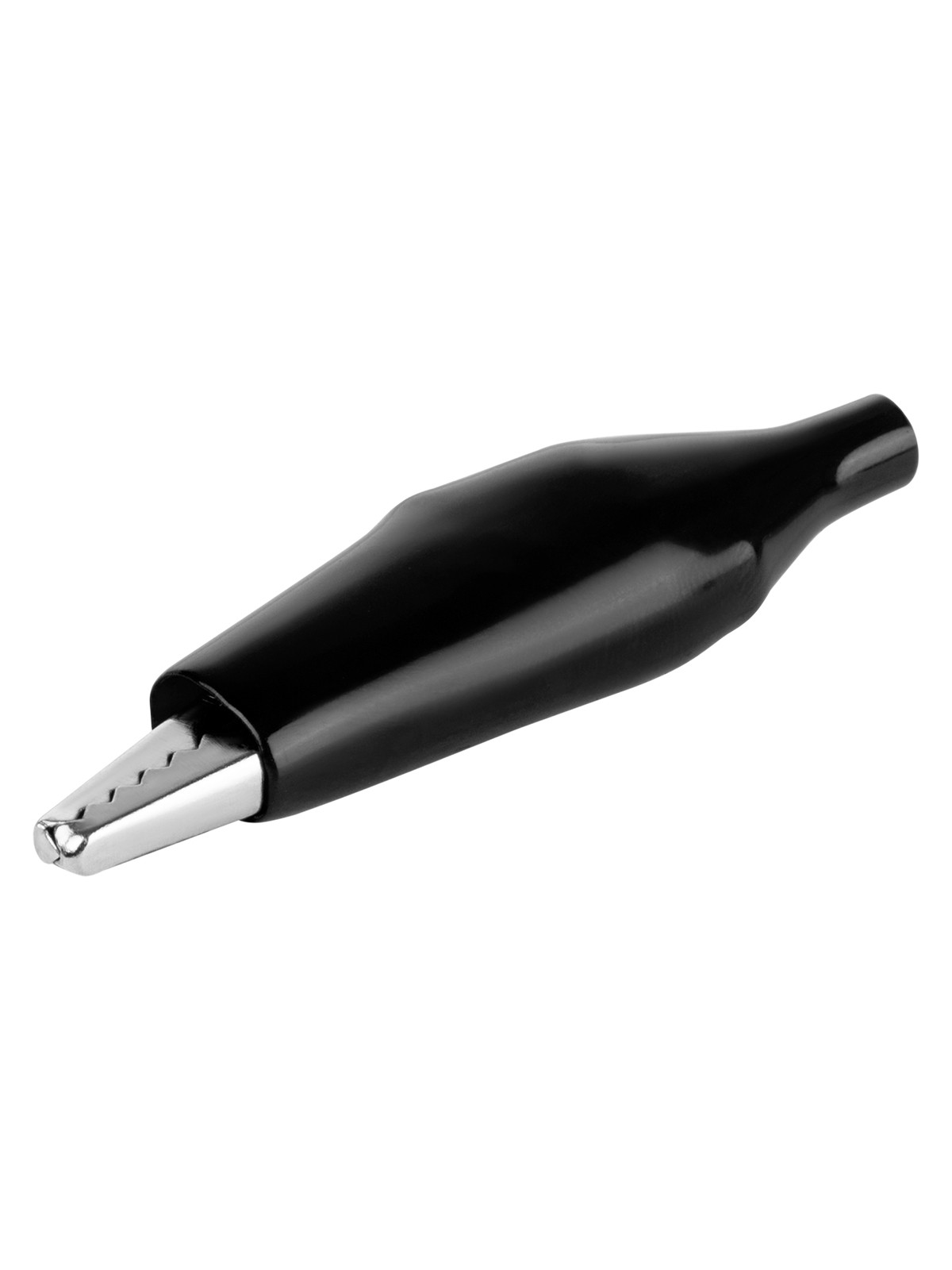 Зажим "крокодил" ЗКИ 10А 56мм в изоляции черный (10шт) TDM — изображение 2