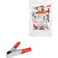 Зажим “крокодил” ЗК 10А 50мм красный (10шт) TDM