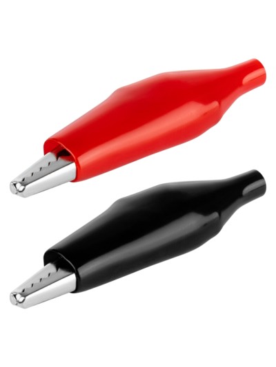 Зажим "крокодил" ЗКИ 10А 56мм в изоляции красный/черный (3шт+3шт) TDM — изображение 2