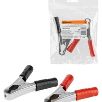 Зажим “крокодил” ЗК 100А 105мм в изоляции красный/черный  (1шт+1шт) TDM