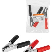 Зажим “крокодил” ЗК 250А 150мм в изоляции красный/черный (1шт+1шт) TDM