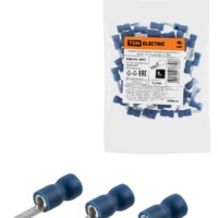 Наконечник штыревой плоский изолированный НШПИ 1,5-2,5 синий (50 шт.) TDM