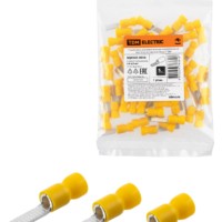 Наконечник штыревой плоский изолированный НШПИ 4,0-6,0 желтый (50 шт.) TDM